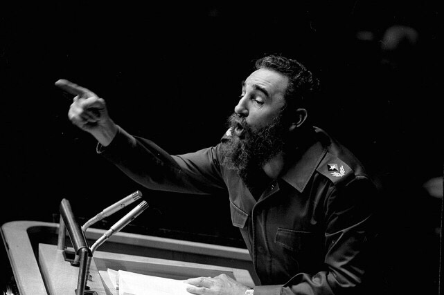 Fidel Castro a prononcé un secours devant l'assemblée générale des Nations unies, le 12 octobre 1979, à New York.