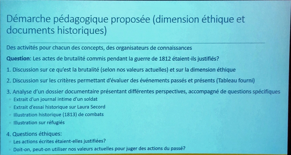 Diapositive de la présentation de Sabrina Moisan