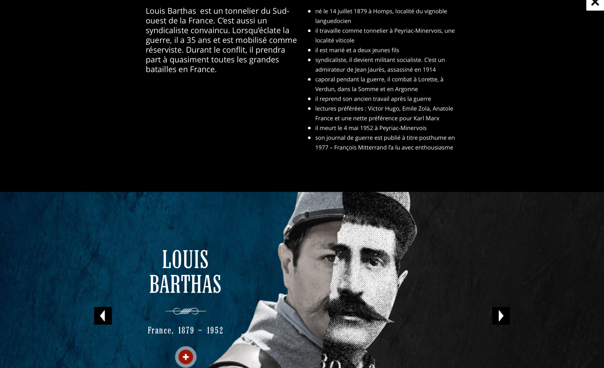 La présentation de Louis Barthas par des “Armes et des Mots”
